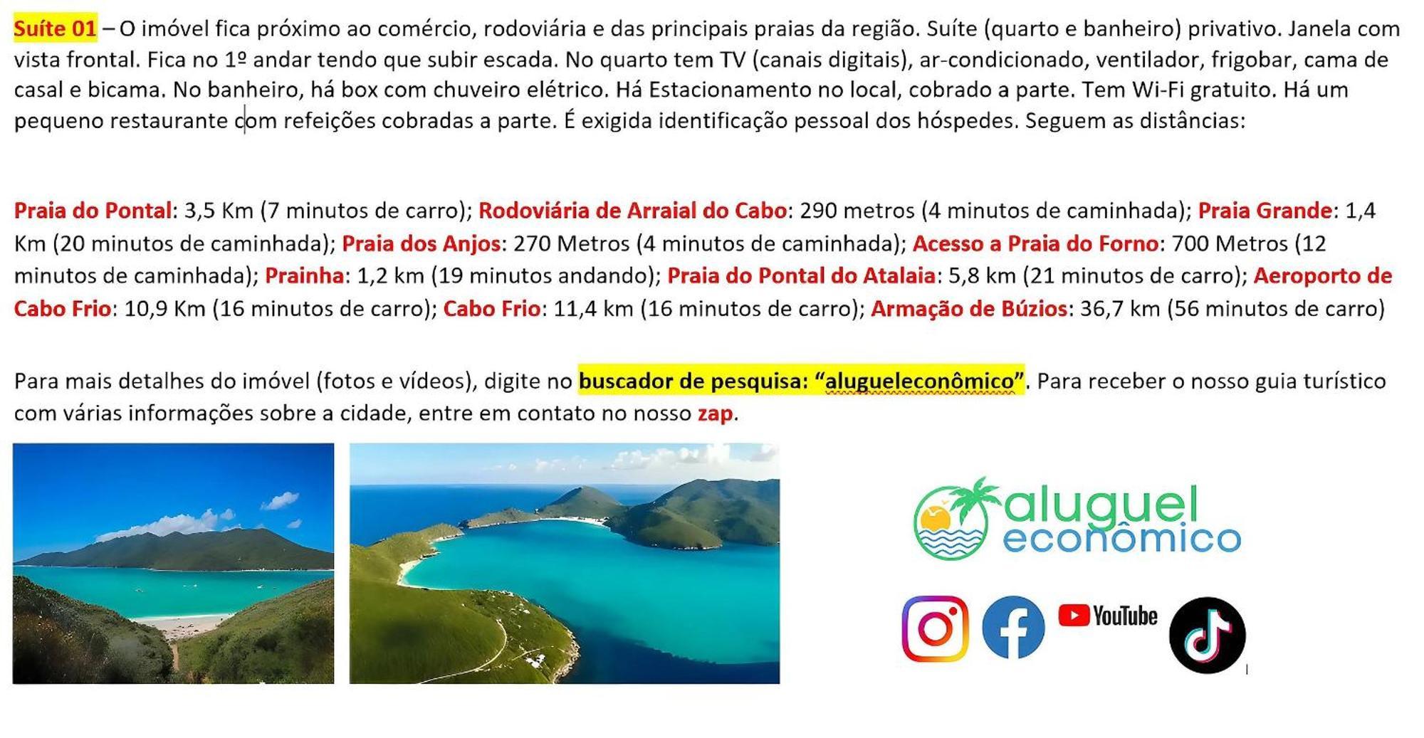 Arraial Do Cabo - Recanto Das Tartarugas - Aluguel Economico Esterno foto